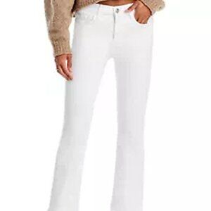 FRAME Le Crop Mini Boot Jeans in White